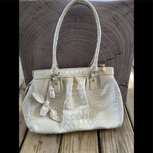 Brahmin Louise Rose White Satchel
